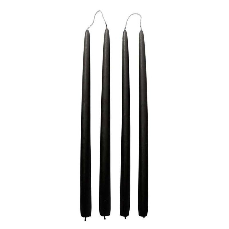 Broste Candle Taper Set Of 4 H380 - Simply Black image number 0